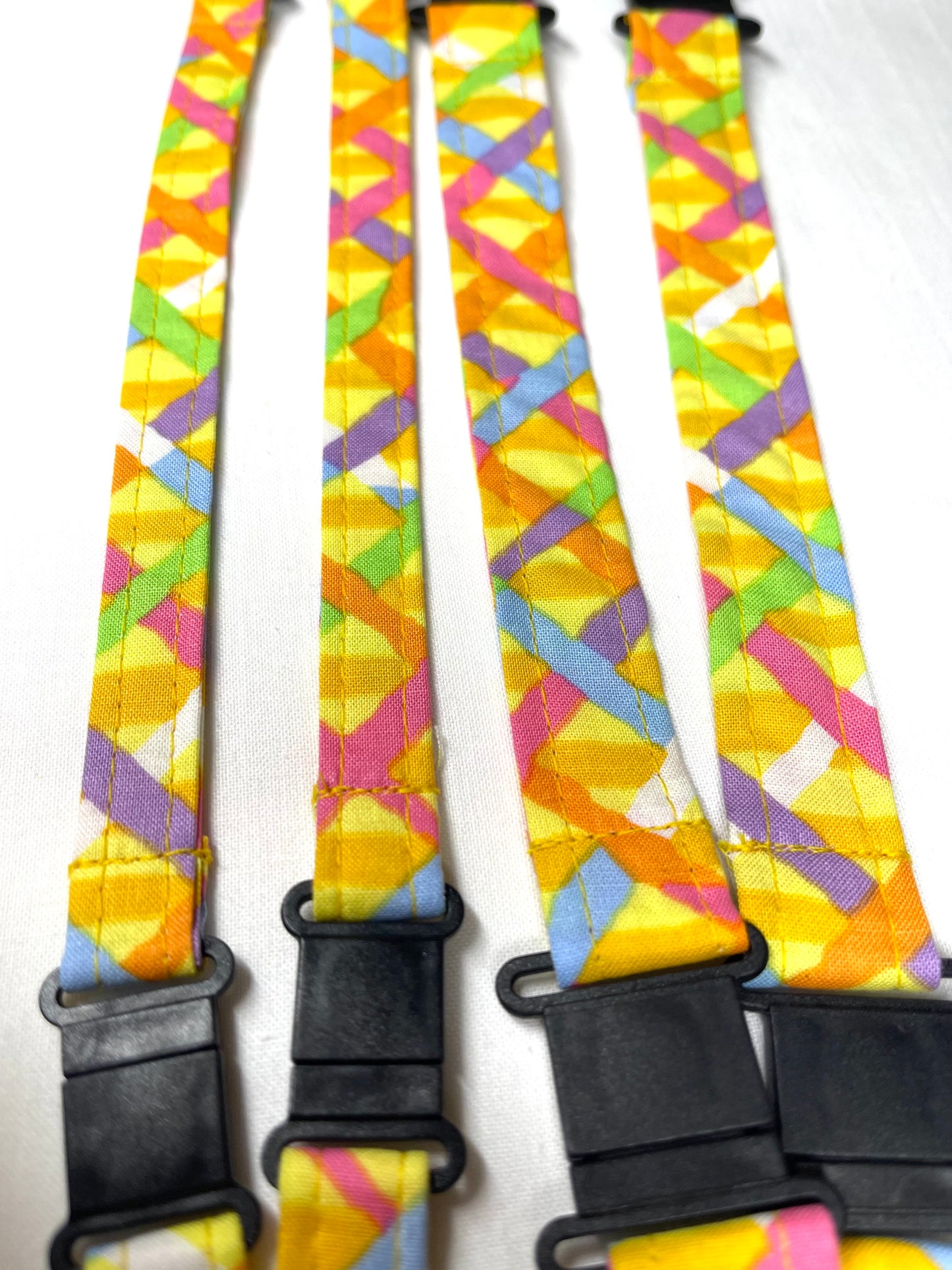 lanyards in yellow with breakaway clips