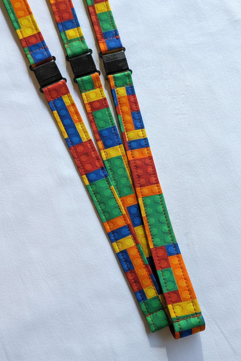 Building bricks Fabric Breakaway Lanyard - House of Lanyards