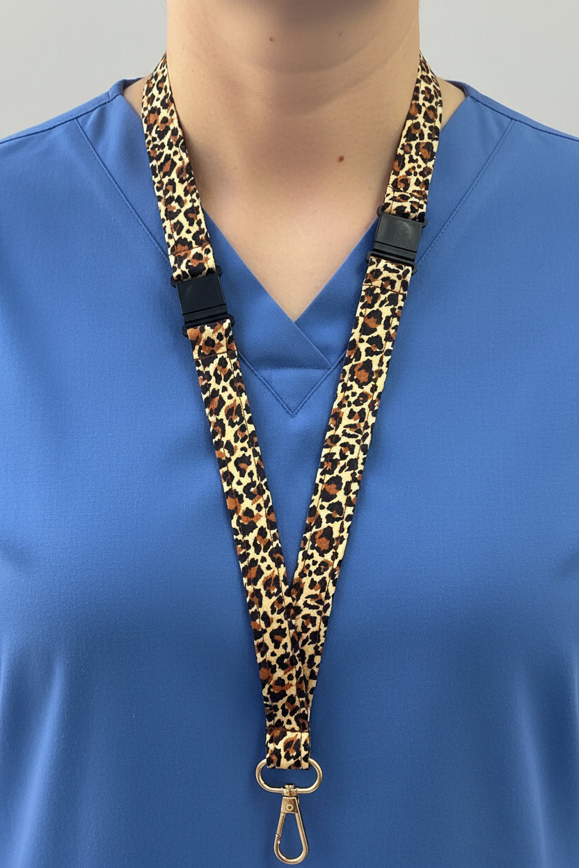 Handmade safety breakaway lanyard with anti-strangulation release points for NHS, healthcare, education and security staff