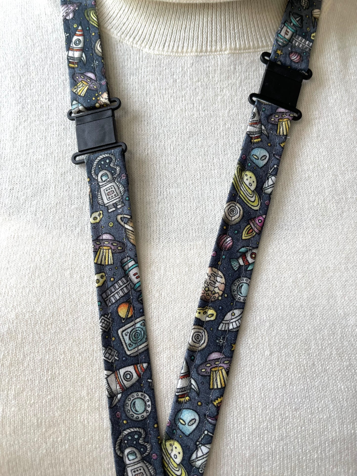 Space Fabric Breakaway Lanyard - House of Lanyards