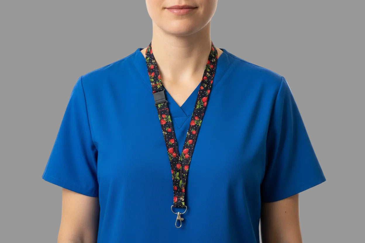 Handmade safety breakaway lanyard with anti-strangulation release points for NHS, healthcare, education and security staff