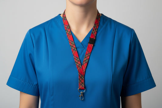 Handmade safety breakaway lanyard with multiple anti-strangulation breakaway points, designed for NHS, healthcare, mental health and security professionals