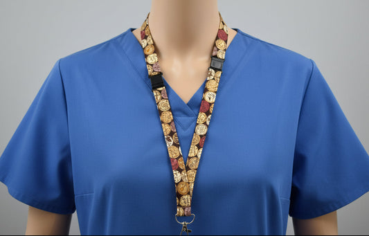 Handmade safety breakaway lanyard with multiple anti-strangulation breakaway points, designed for NHS, healthcare, mental health and security professionals